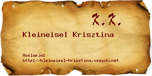 Kleineisel Krisztina névjegykártya