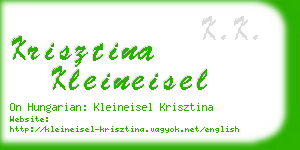 krisztina kleineisel business card